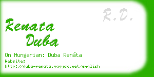 renata duba business card